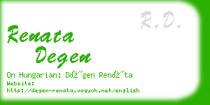 renata degen business card